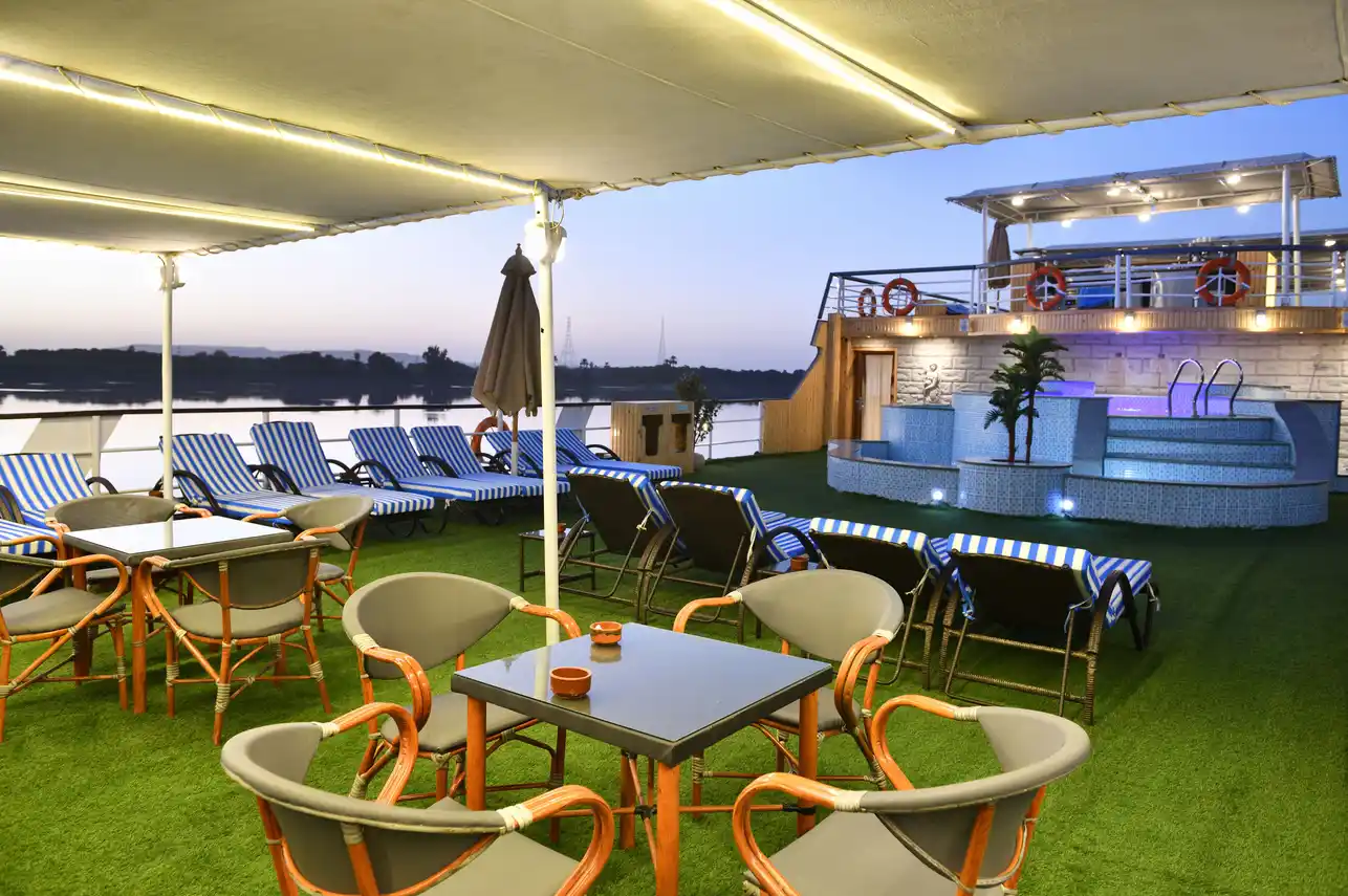 Sun deck of the Nile Treasure Nile Cruise Nile cruise